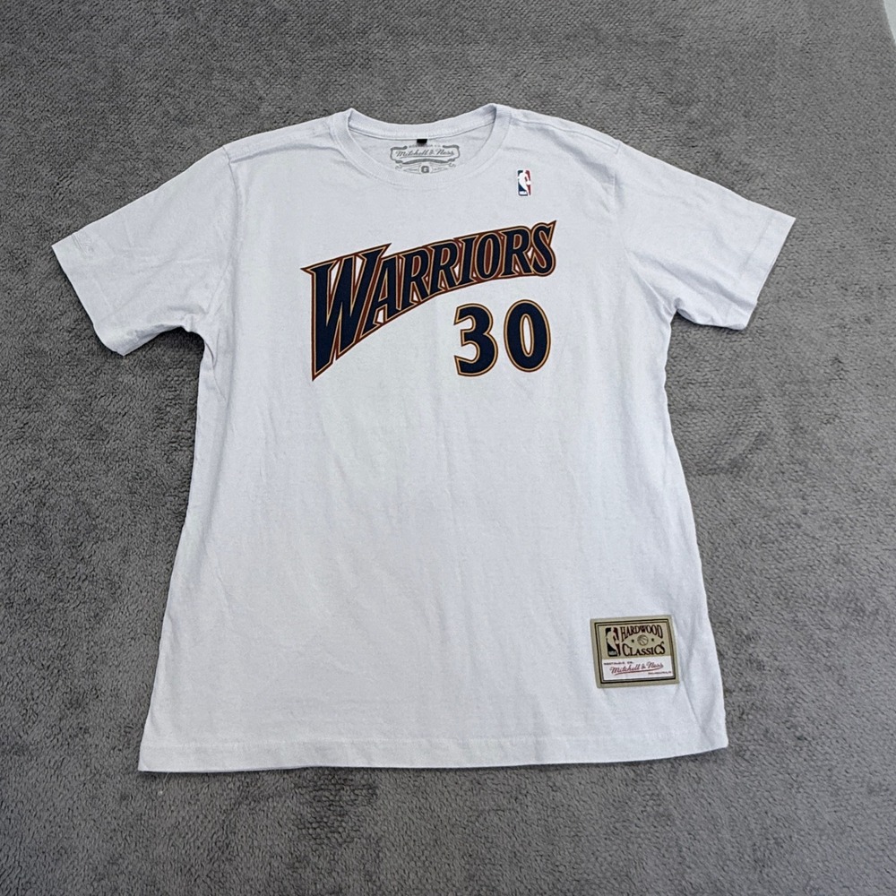 Mitchell & Ness T-Shirt Mens L White Golden State Warriors Curry 30 NBA NBA